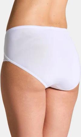 Taillenslip mit elegantem Spitzeneinsatz im Mehrfachpack - weiß - Gr. 38 von Goldner Fashion