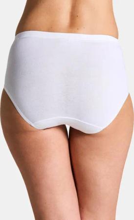 Baumwoll-Taillenslip im 3er-Pack mit Elasthan - weiß - Gr. 40 von Goldner Fashion