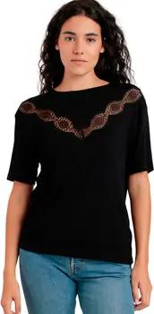 Admas T-Shirt Kurzarm-T-Shirt CHEST LACE