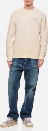 Golden Goose - Organic Cotton Sweatshirt With Front And Back Prin - Größe L - beige