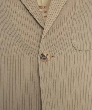 Golden Goose - Single-breasted blazer with pinstripes - Größe IT 48 - beige