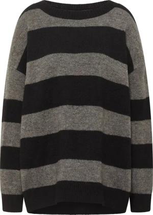Mustang Damen Langarmpullover Strickpullover grau meliert