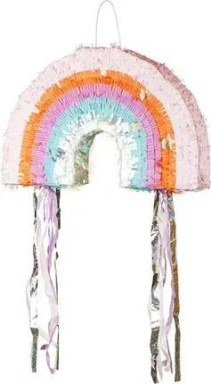 partydeco Pinata, Piñata 50x33x10cm Regenbogen zum Befüllen Bunt Pastell