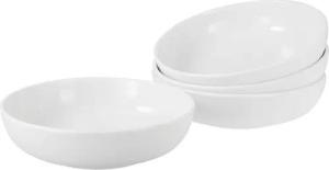 CreaTable Schale Allround Weiss, Poke Bowl 21 cm 4-tlg, Porzellan, (Set, 4-tlg), Daily Use, Zeitlos