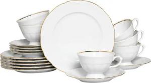 CreaTable Kaffeeservice Maria Theresia, KaffeeService 18-tlg (18-tlg), 6 Personen, Porzellan, Traditionelle Porzellanform
