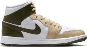 Jordan 1 Mid Damen Sneaker - Weiß - Größe 36 - Polyester