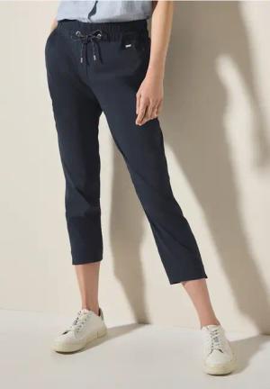 Cecil Damen Hose im Casual Fit in Blau, Gr: L