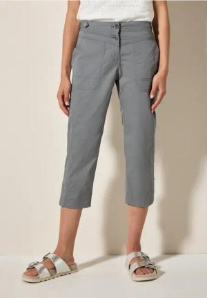 Cecil Damen 3/4 Papertouch Hose in Grau, Gr: 29