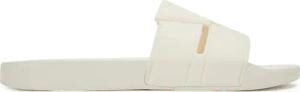 Calvin Klein Pantoletten Pool Slide Double T HM0HM01752 Weiß