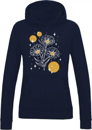 Youth Designz Kapuzenpullover Sparkling Flower Damen Hoodie Pullover mit fröhlichen Logo für Damen