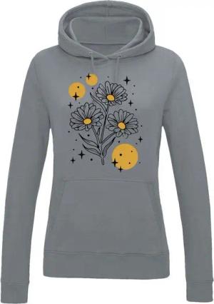 Youth Designz Kapuzenpullover Sparkling Flower Damen Hoodie Pullover mit fröhlichen Logo für Damen