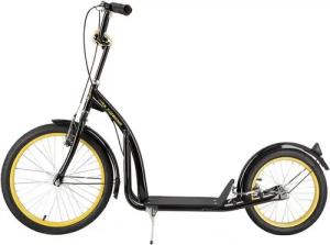 NILS EXTREME Tretroller Scooter Roller Cityroller mit großen Reifen Schwarz, Freizeitspaß in der Stadt und im Gelände