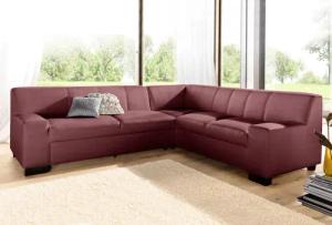 DOMO collection Ecksofa "Norma, moderne Armlehnen, zeitlos und elegant, L-Form", wahlweise mit Bettfunktion