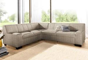 DOMO collection Ecksofa "Norma, moderne Armlehnen, zeitlos und elegant, L-Form", wahlweise mit Bettfunktion