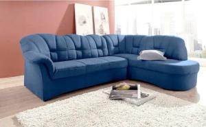 DOMO collection Ecksofa "Papenburg, zeitlose Rückensteppung, elegante Armlehne, L-Form", mit Ottomane, wahlweise mit Bettfunktion
