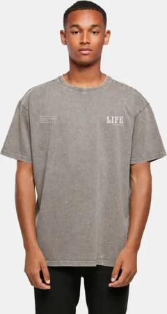 Merchcode Life Acid Washed Oversized Tee