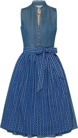 Almsach Dirndl Midi Dirndl in Jeansoptik