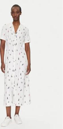 Tommy Hilfiger Hemdkleid WW0WW44668 Weiß Regular Fit
