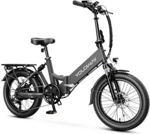 Vankel E-Bike Cityrad F10 3*20’’ Breitreifen, klappbarer E-Bike 36V 12,5Ah Akku, Fatbike, Shimano, Kettenschaltung, Heckmotor, 450 Wh, (mit Schutzbleche), Klapprad mit 7 Gang Shimano Schaltwerk, für Damen und Herren