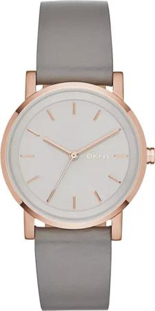 DKNY Uhr - NY2341 Soho Round Watch - Gr. unisize - in Dunkelgrau - für Damen