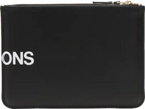 Comme des Garcons Kleinleder - logo print pouch - Gr. unisize - in Schwarz - für Damen
