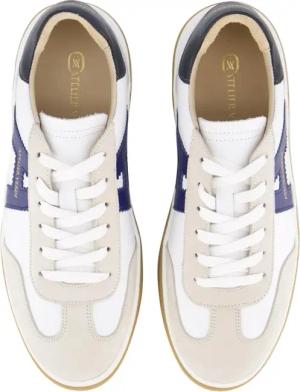 ATELIER VERDI Low-Top Sneaker - Heren Vico Sneaker Wit/Blauw - Gr. 45 (EU) - in Weiß - für Damen
