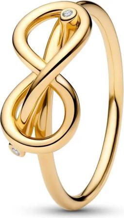 Pandora 163759C01 Damenring Unendlichkeitsknoten Goldfarben