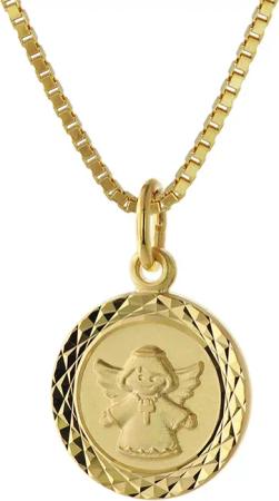 trendor 75323 Engel Schmuck-Anhänger für Kinder Gold 585 + vergoldete Kette