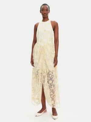 ROTATE Abendkleid 113976858 Gelb Regular Fit