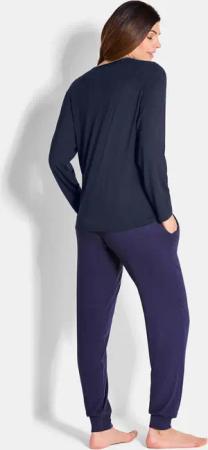 2tlg. Jersey-Loungewear-Set - marine - Gr. 50 von Goldner Fashion