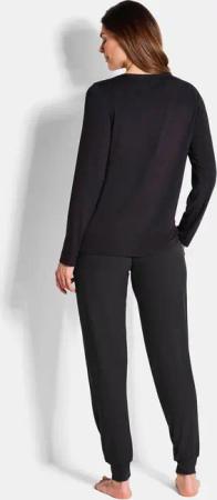 2tlg. Jersey-Loungewear-Set - schwarz - Gr. 38 von Goldner Fashion