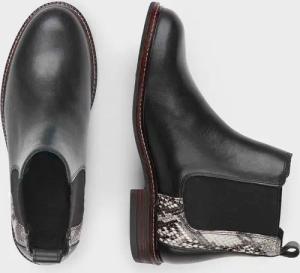 Stiefeletten - schwarz / gemustert - Gr. 40 von Goldner Fashion