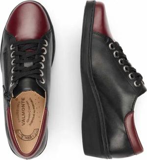 Halbschuhe - schwarz / bordeaux - Gr. 41 von Goldner Fashion