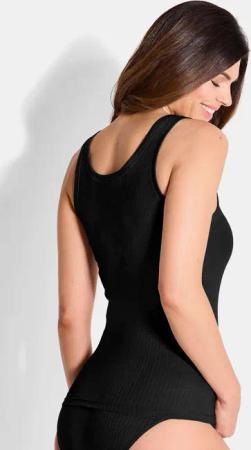 Baumwoll-Achselhemd im Doppelpack - schwarz - Gr. 38 von Goldner Fashion