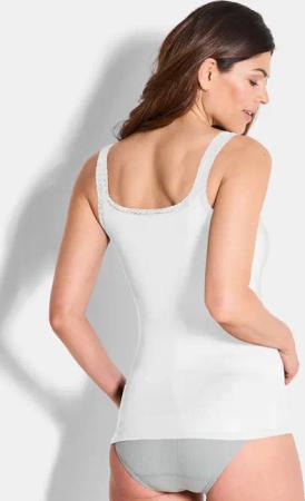 Modal-Trägerhemd im Doppelpack - weiß - Gr. 42 von Goldner Fashion