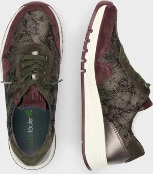 Sneaker - bordeaux / khaki - Gr. 7,5 von Goldner Fashion