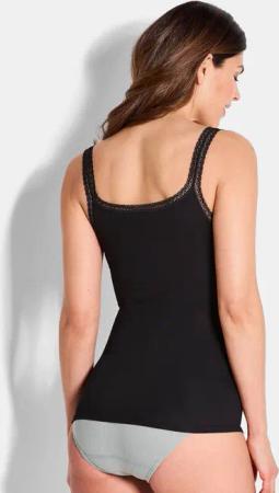 Modal-Trägerhemd im Doppelpack - schwarz - Gr. 42 von Goldner Fashion