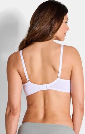 Bügelloser Soft-Schalen BH im Doppelpack - weiß / marine - Gr. 90 C von Goldner Fashion