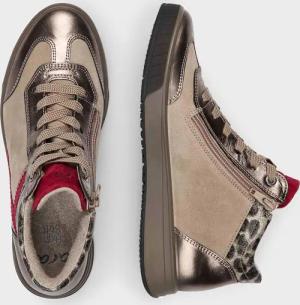 Stiefeletten - beige / gemustert - Gr. 5,5 von Goldner Fashion