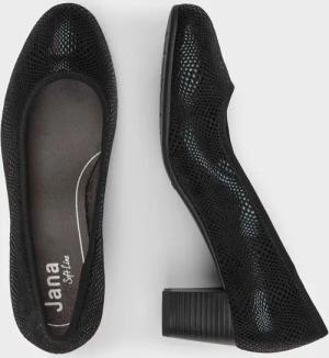 Pumps mit glänzendem Folienprint - schwarz - Gr. 41 von Goldner Fashion