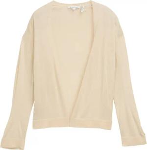 TOM TAILOR Damen Basic Cardigan, beige, Uni, Gr. S