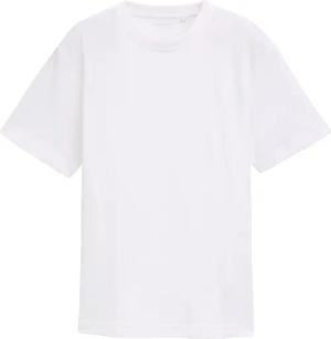 TOM TAILOR Herren Basic T-Shirt mit Struktur, weiß, Uni, Gr. L