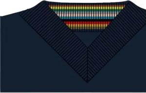 Paul Smith - Pull col V navy cachemire laine Interieur baya W1R - Größe L - bunt