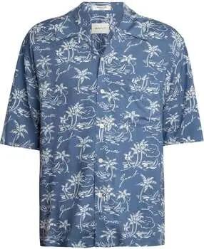 Gant Kurzarm Hemdbluse Kurzärmliges Hemd mit Rel Island-Print
