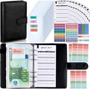 LuxusKollektion Notizbuch Budget Planner A6 Binder Geldumschläge Sparbuch Haushaltsbuch