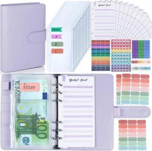 LuxusKollektion Notizbuch Budget Planner A6 Binder mit Geldumschlägen Sparbuch Organizer