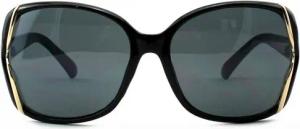Rennec Sonnenbrille (elegante Damen Brille mit Brillenbeutel) Große Schmetterling Gläser Oversized