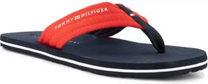 Tommy Hilfiger Herren Zehensandalen rot Textil & Canvas