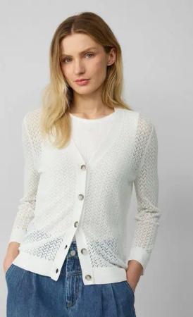 s.Oliver Strickjacke Ajour-Strickjacke aus Viskosemix