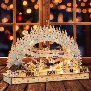 Weihnachts LED Schwibbogen Winterdorf